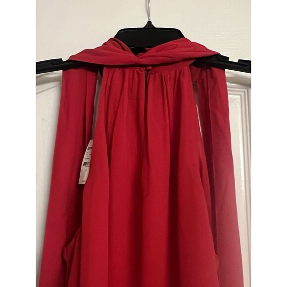 Express Women’s Tie Neck Halter Sleeveless Top Size Medium Red - Picture 5 of 9